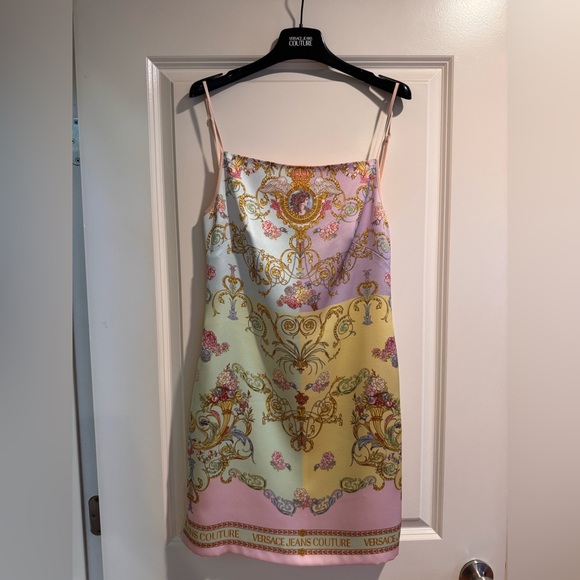 Versace Jeans Couture Women's Confetti Satin Slip Dress - Confetti - Picture 2 of 3